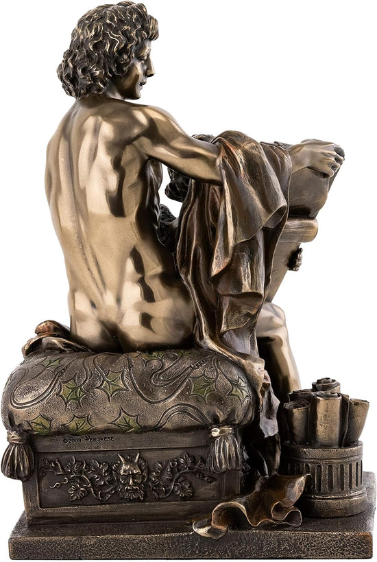 Greek Poet Anacreon Inspired by Love Cold-Cast Bronze 8 3/4" Statue