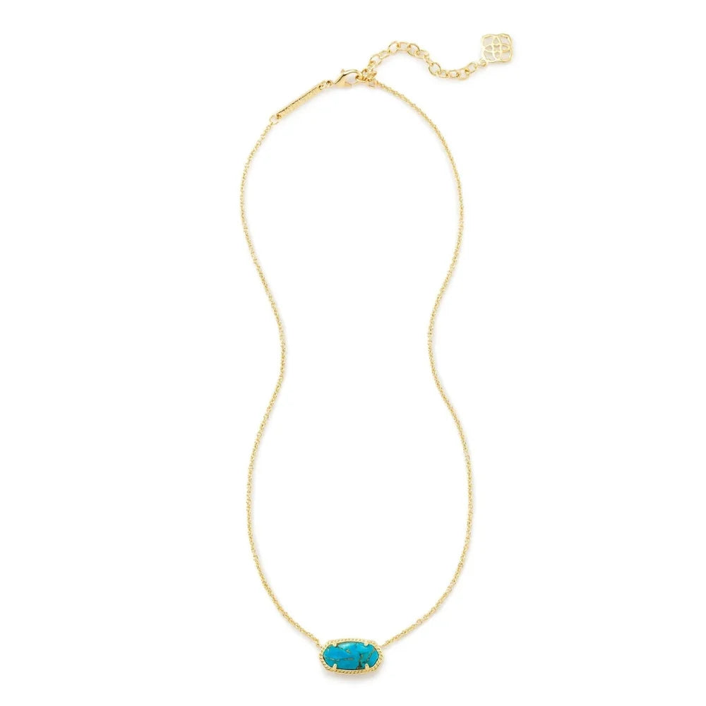 Kendra Scott  - Elisa Necklace Bronze Veined Turquoise - Gold