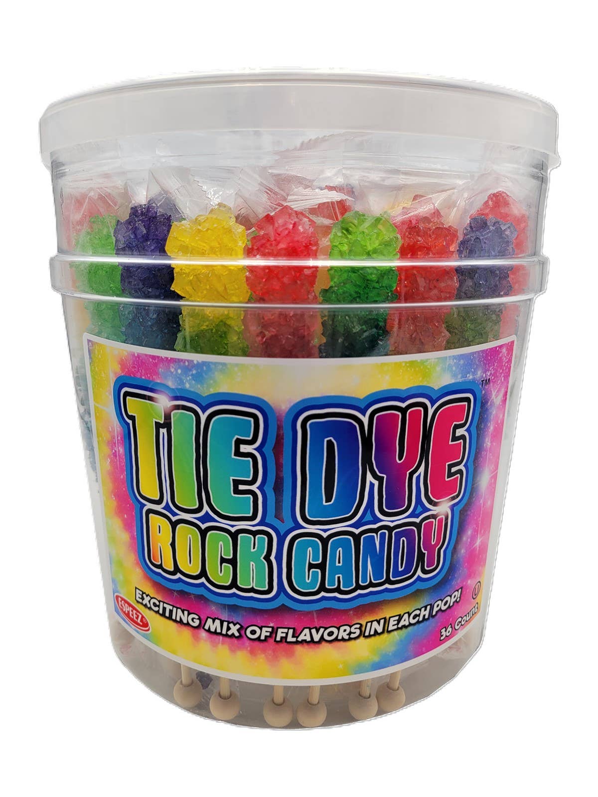 Tie Dye Rock Candy Sticks, 36ct