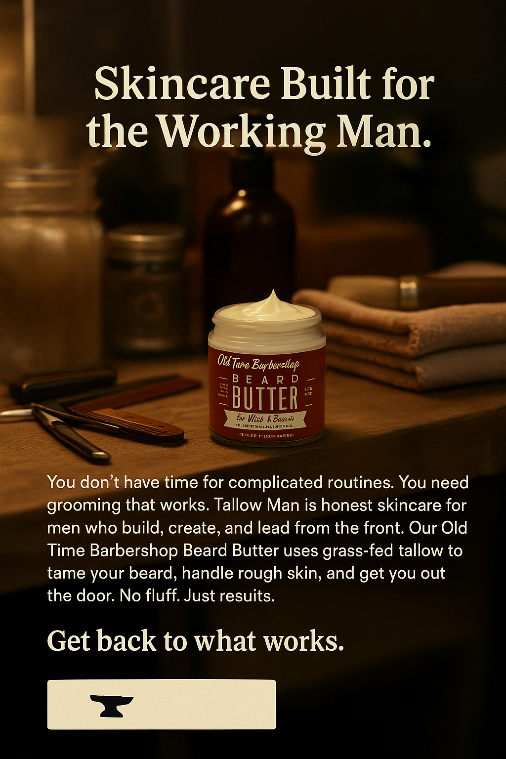 Tallow Man Old Time Barbershop Beard + Body Butter | Men's G