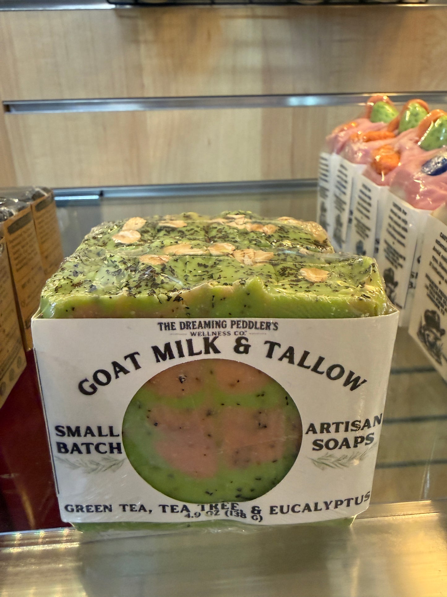 Goat Milk and Tallow Soap Bar - Green Tea, Tea Tree, Eucalyptus