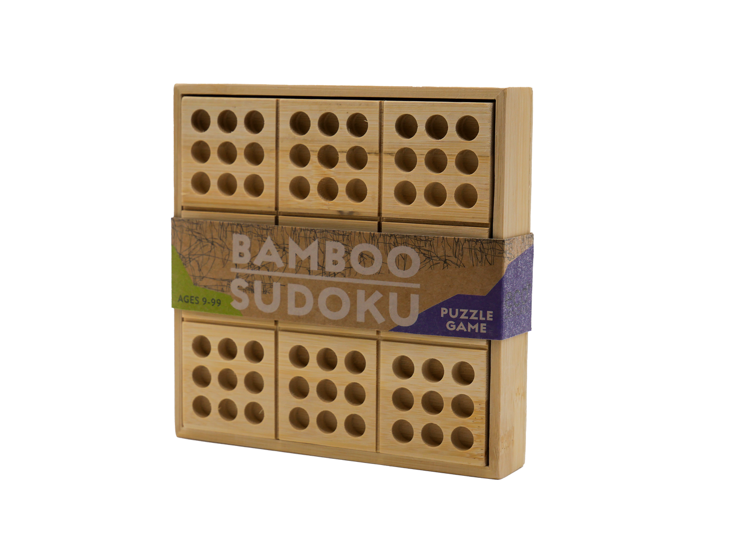 Ecologicals Bamboo Sudoku Board Game, 30 Puzzles