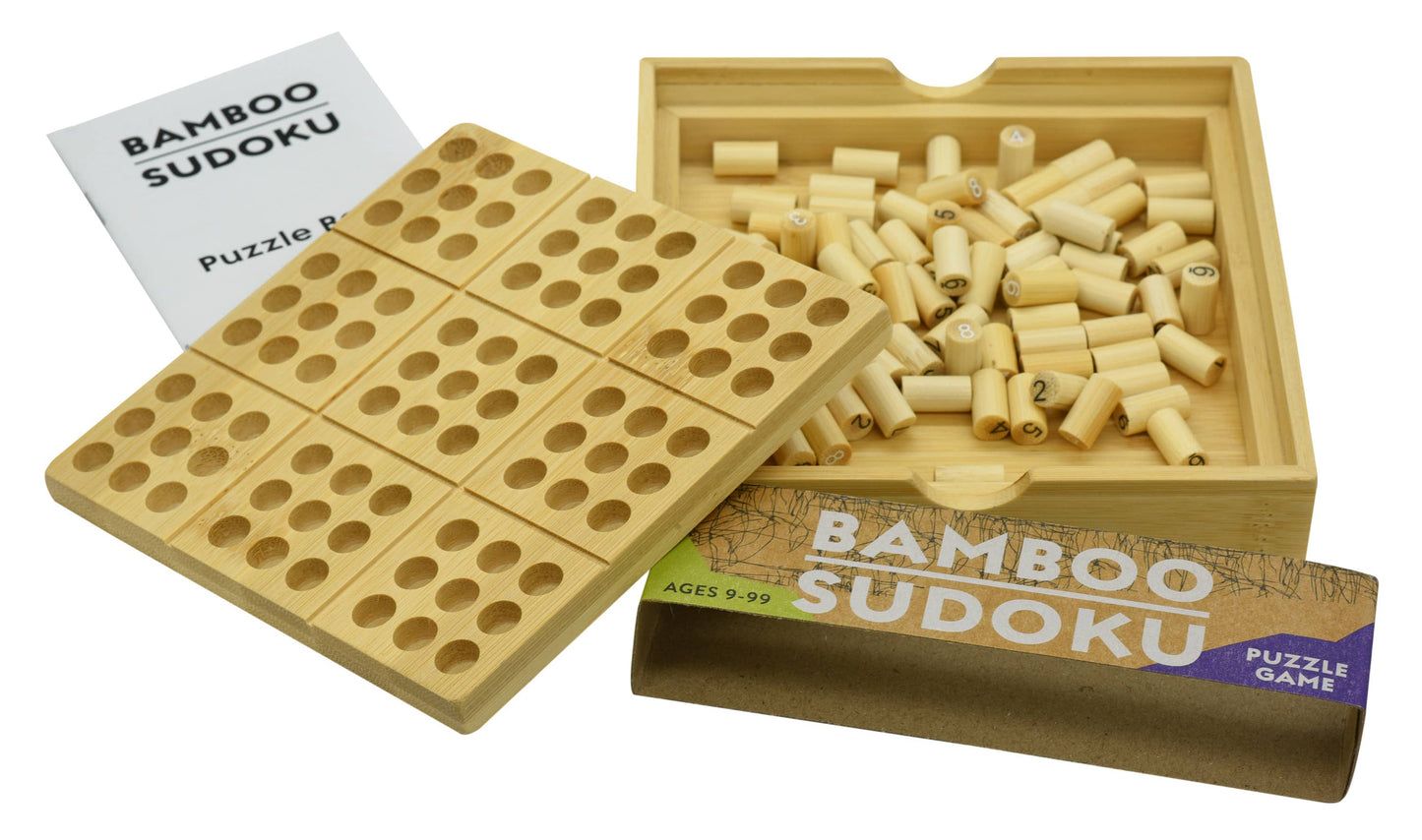 Ecologicals Bamboo Sudoku Board Game, 30 Puzzles