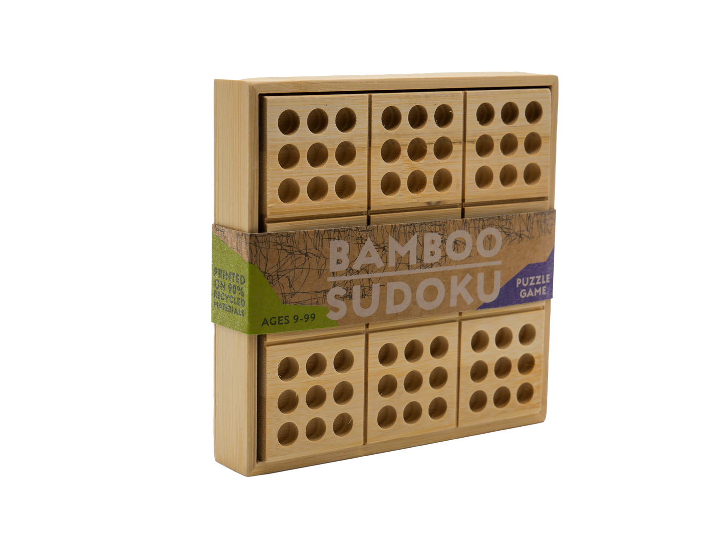 Ecologicals Bamboo Sudoku Board Game, 30 Puzzles
