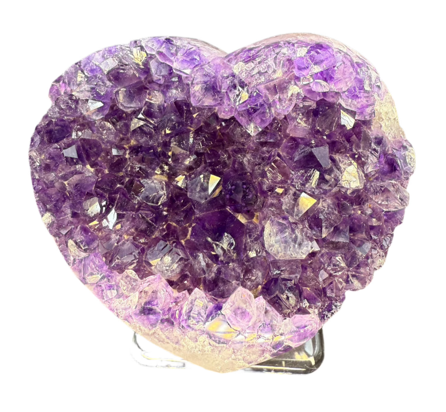 Amethyst Cluster Carved Hearts | Brazil CU