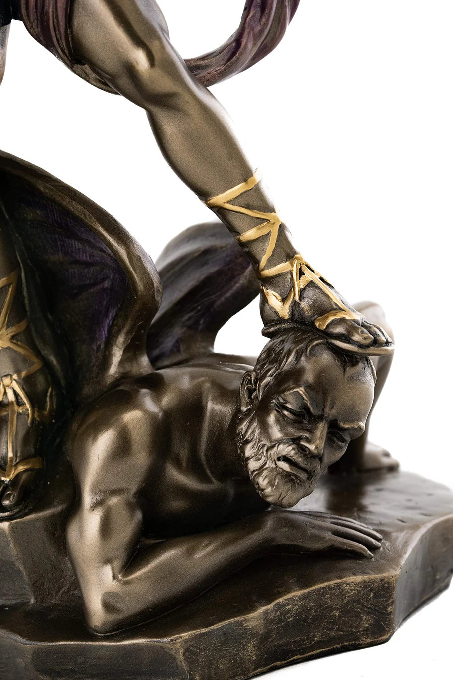 Archangel Saint Michael Defeating Lucifer Cold-Cast Bronze 14.5" Statuary