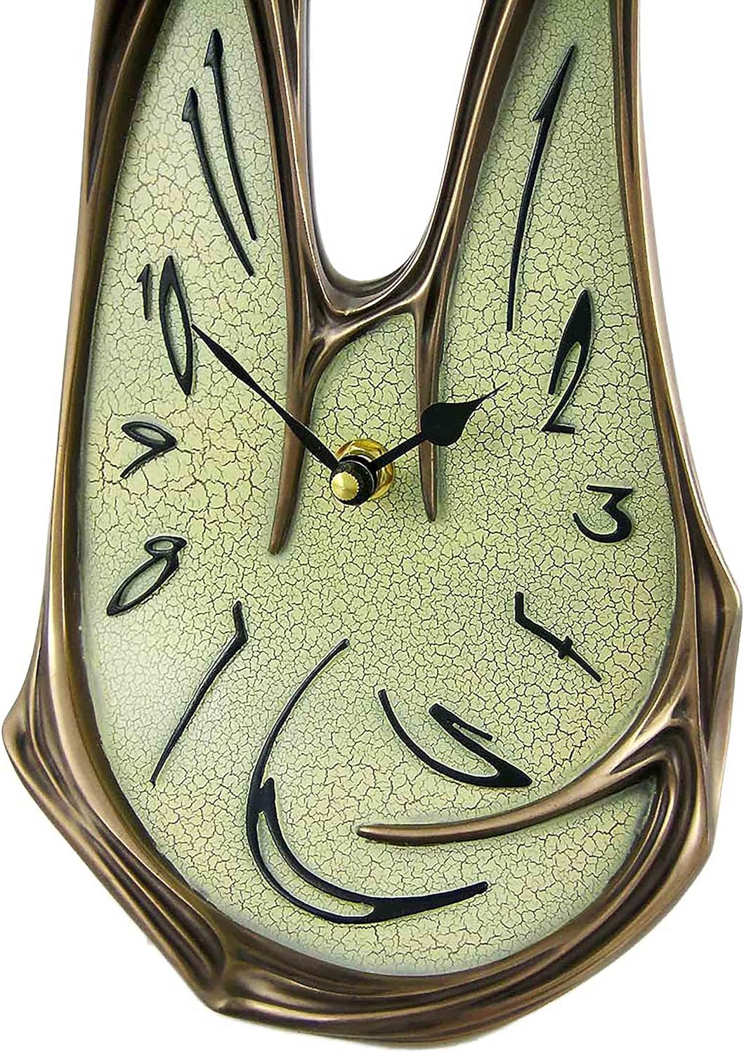 Circular Melting Dalí Clock Cold-Cast Bronze 11" Clock Statue