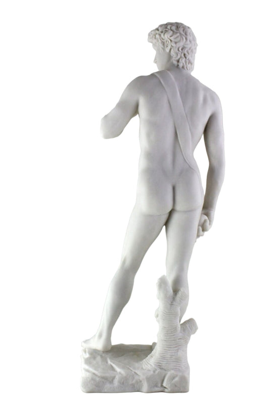 The David by Michelangelo Resin with Marble Finish 20" Statue
