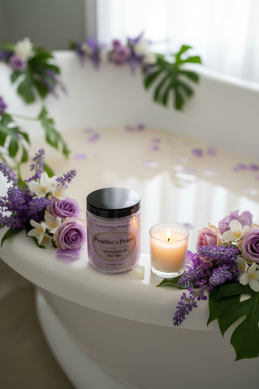 Essential Oil Bath Soaks | Dreaming Peddler's Wellness Co.