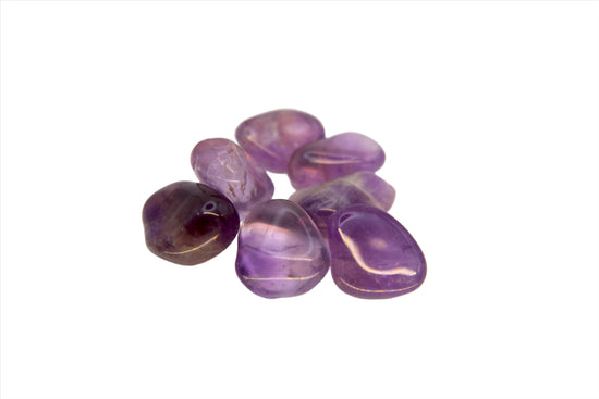 Natural, Hand-Selected Amethyst Tumbled Stone Individual Pieces