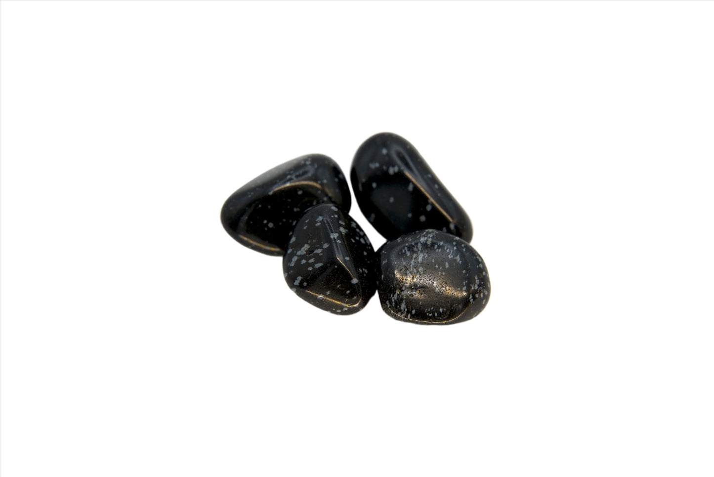 Natural, Hand-Selected Snowflake Obsidian Tumbled Stone Individual Pieces