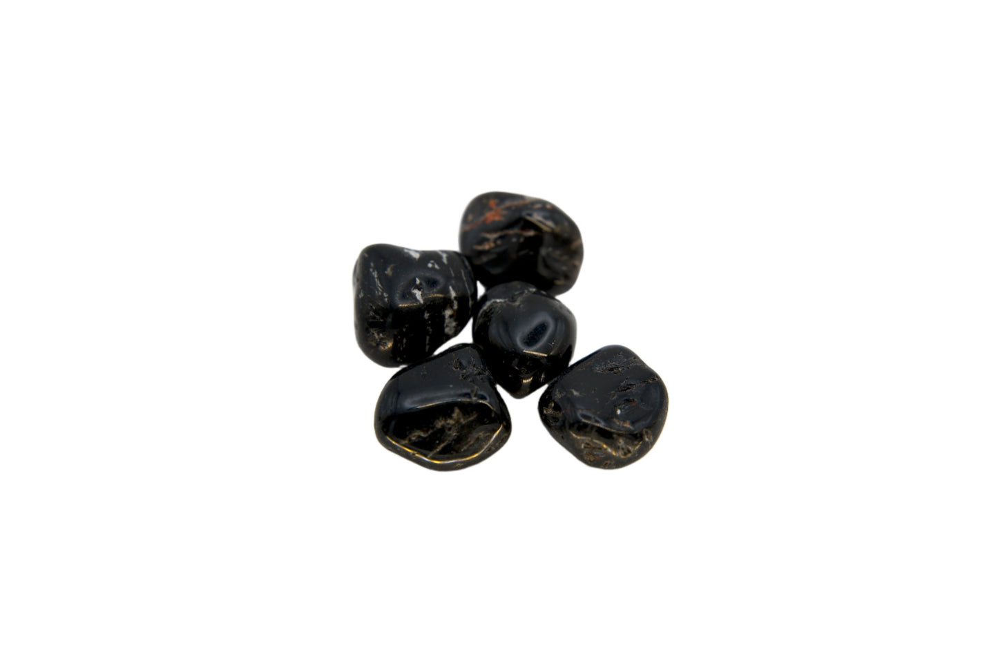 Natural, Hand-Selected Black Tourmaline Tumbled Stone Individual Pieces