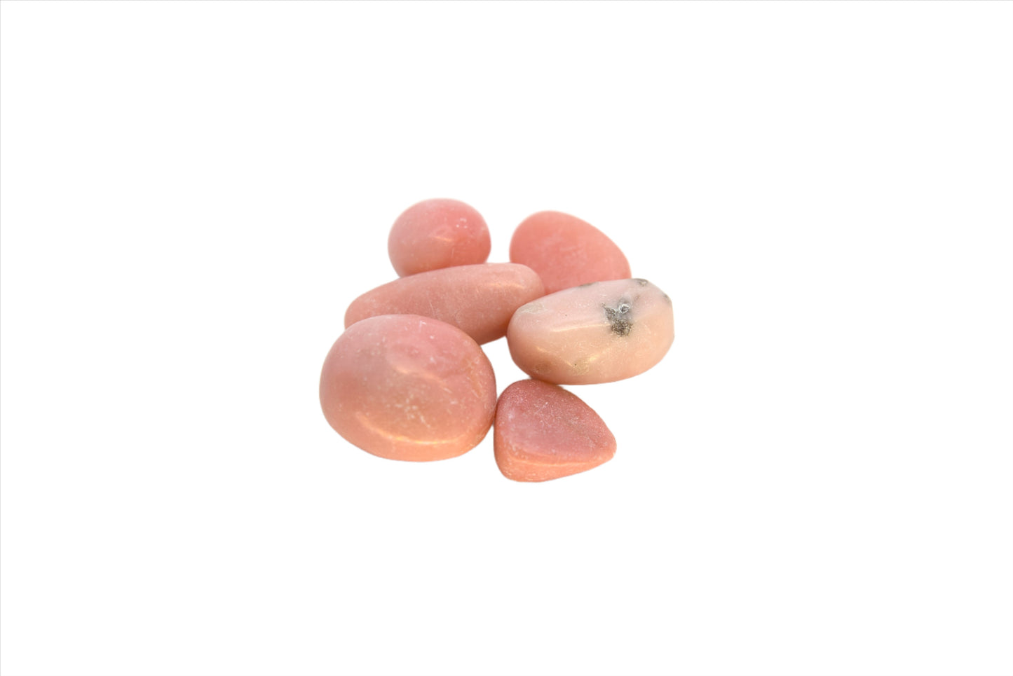 Natural, Hand-Selected Pink Opal Tumbled Stone Individual Pieces
