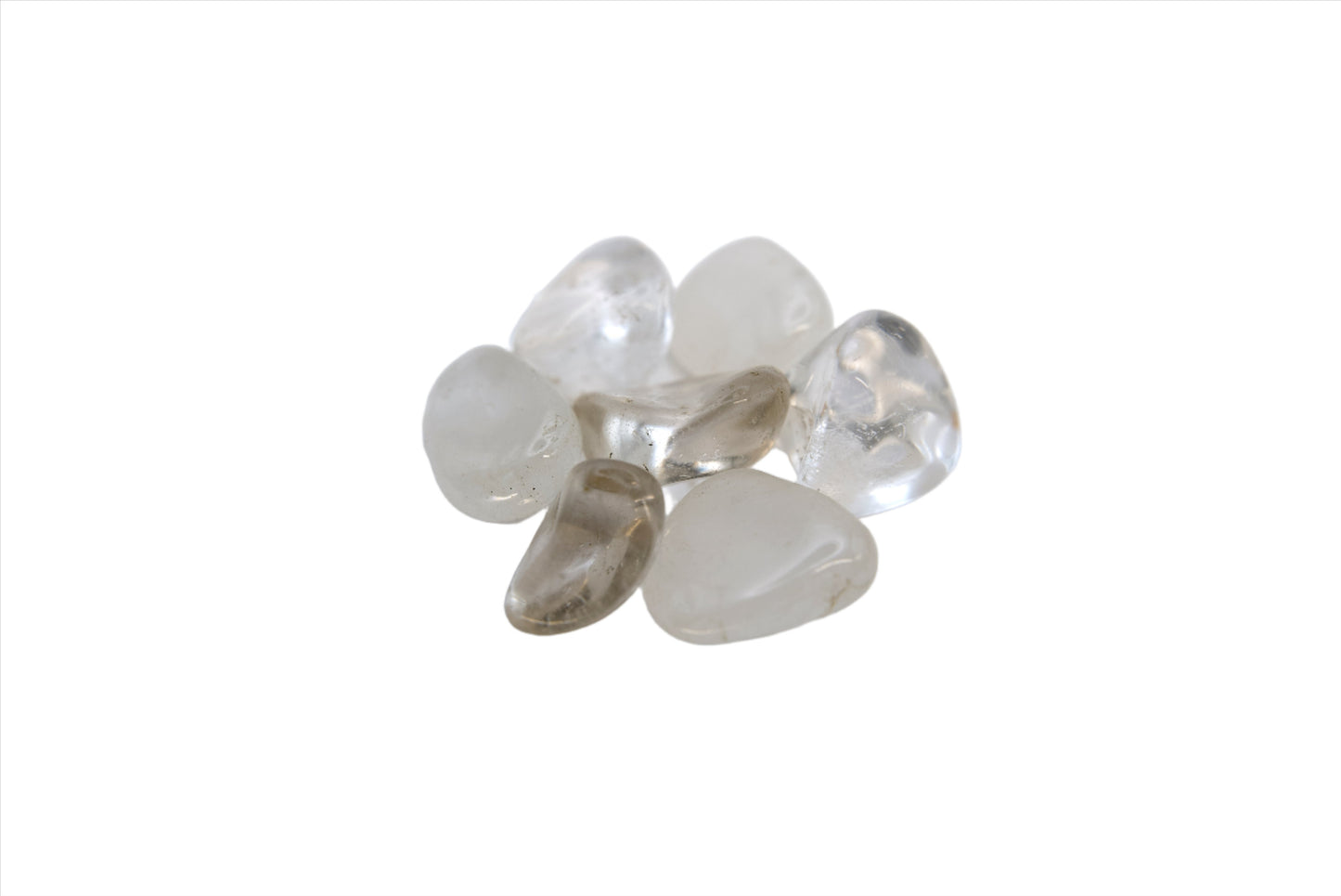 Natural, Hand-Selected Clear Quartz Tumbled Stone Individual Pieces