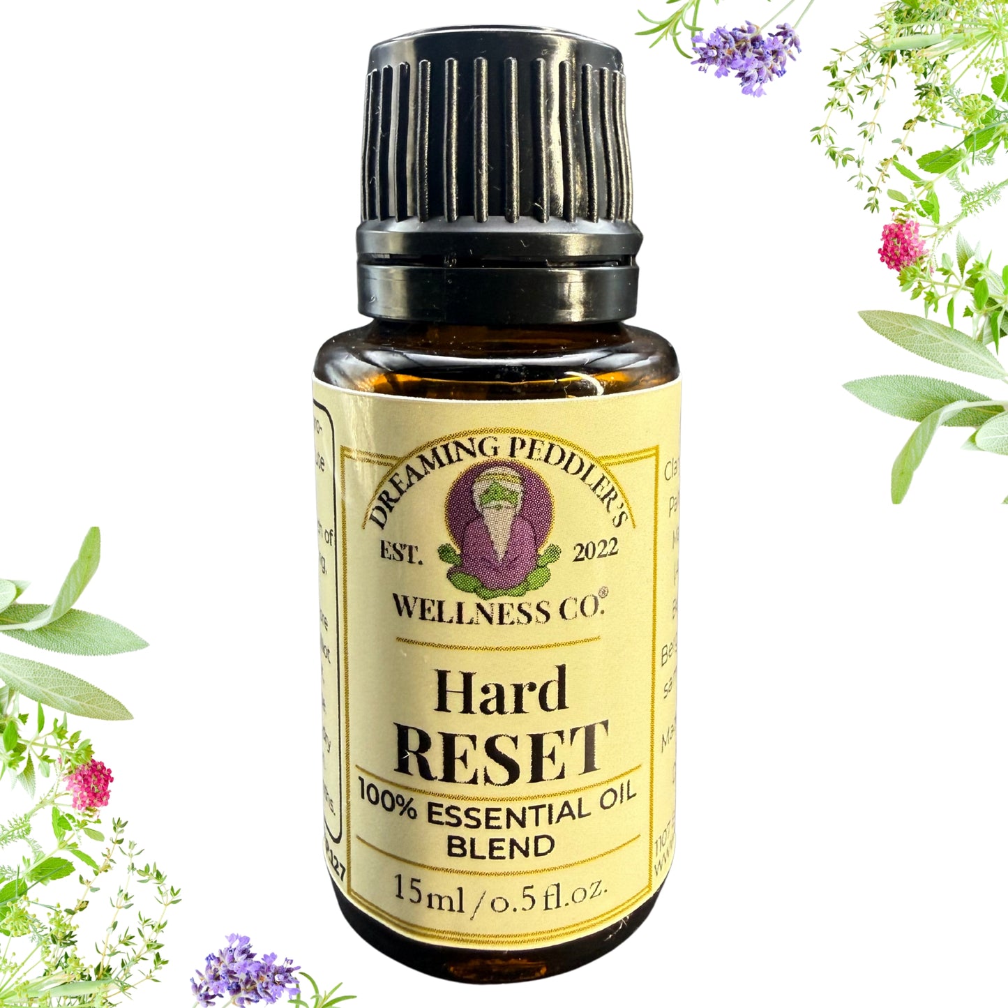 Dreaming Peddler's Wellness Co. 100% Essential Oil Blends | Hard Reset | 15ml