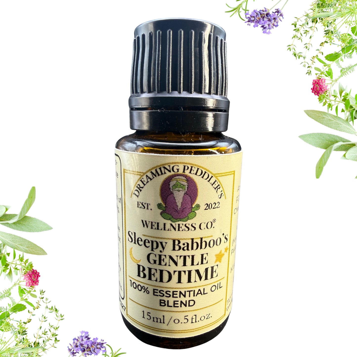 Dreaming Peddler's Wellness Co. 100% Essential Oil Blends | Sleepy Babboo's Gentle Bedtime | 15ml