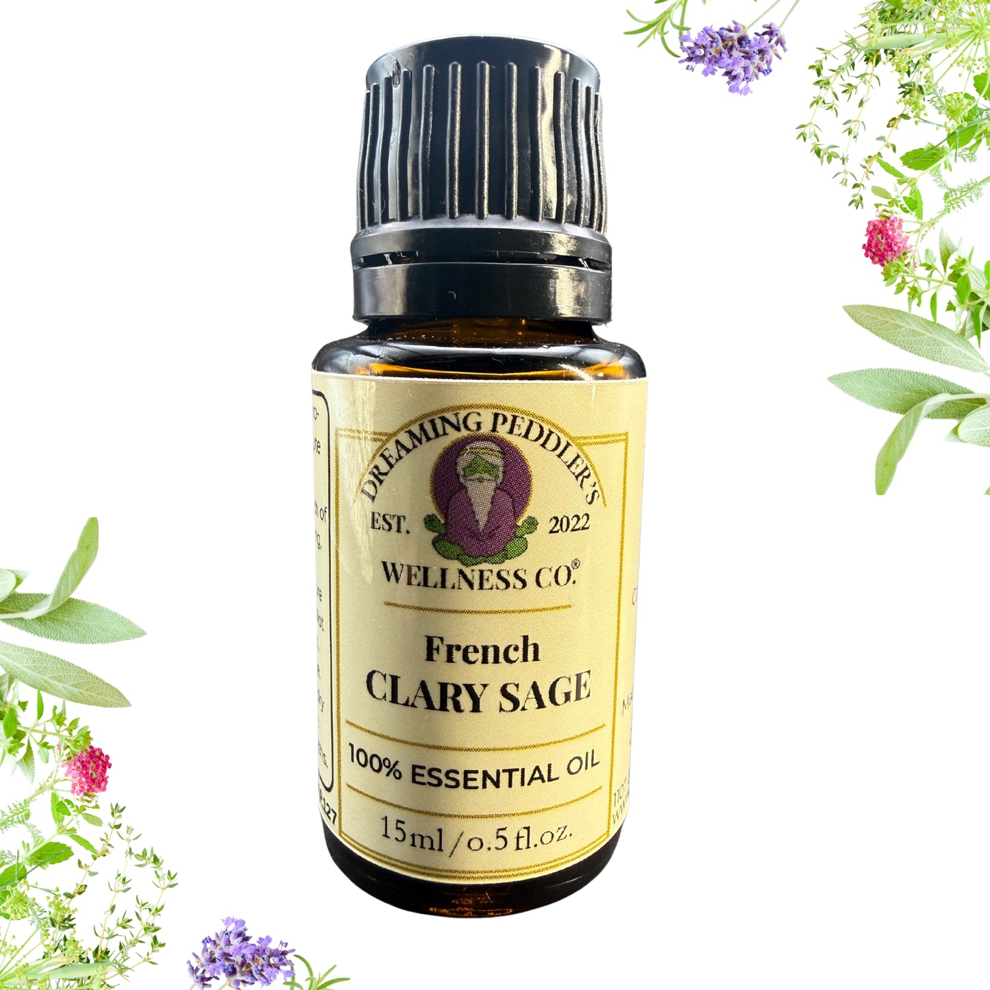 Dreaming Peddler's Wellness Co. 100% Essential Oils | French Clary Sage | 15ml
