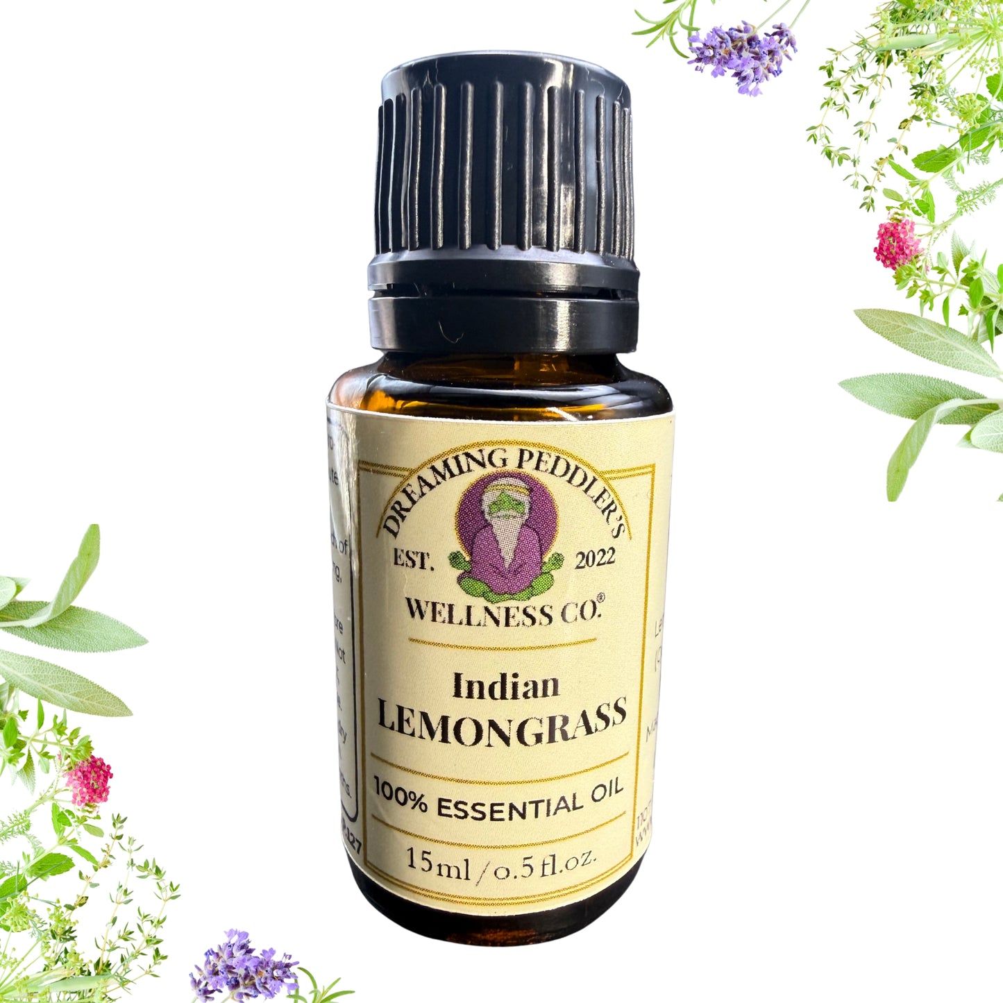 Dreaming Peddler's Wellness Co. 100% Essential Oils | Indian Lemongrass | 15ml