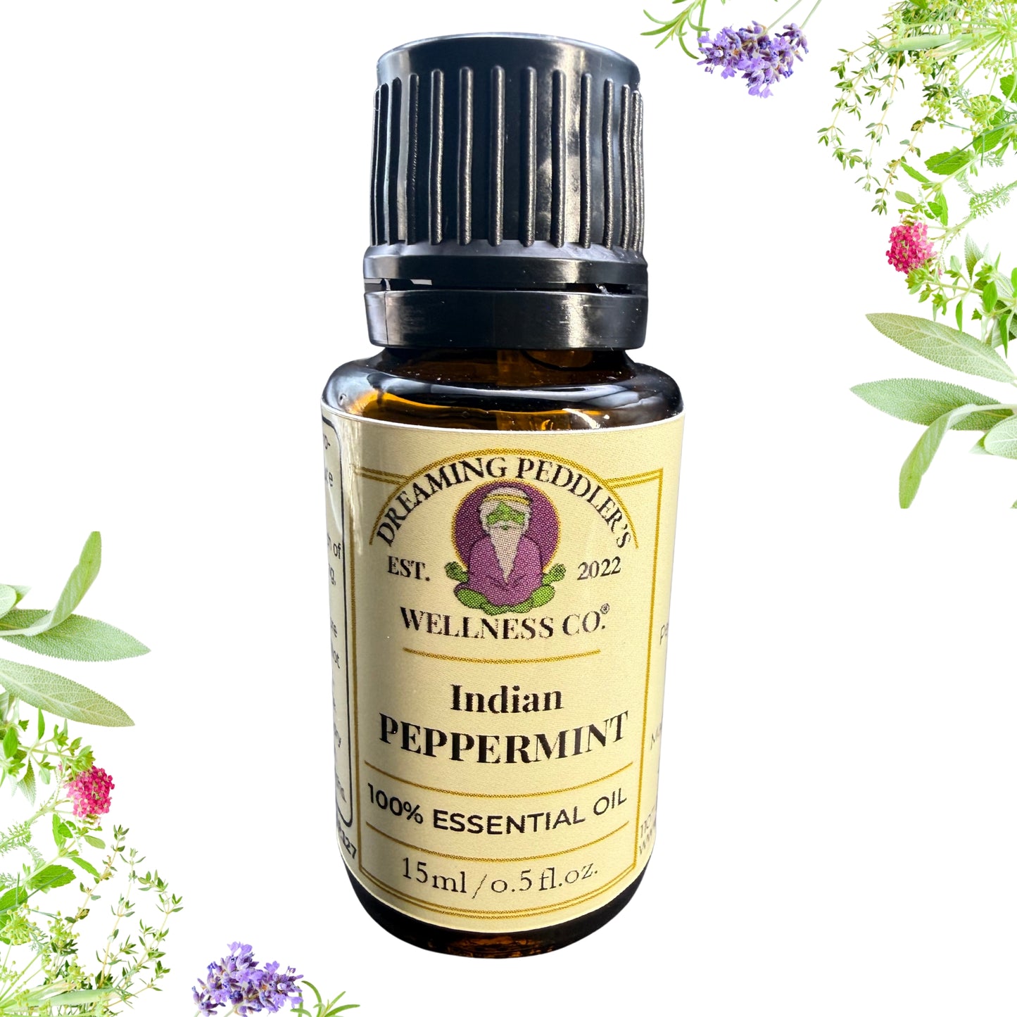 Dreaming Peddler's Wellness Co. 100% Essential Oils | Indian Peppermint | 15ml