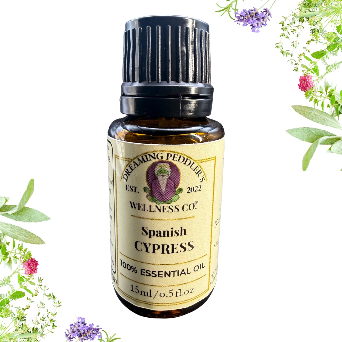 Dreaming Peddler's Wellness Co. 100% Essential Oils | Spanish Cypress | 15ml