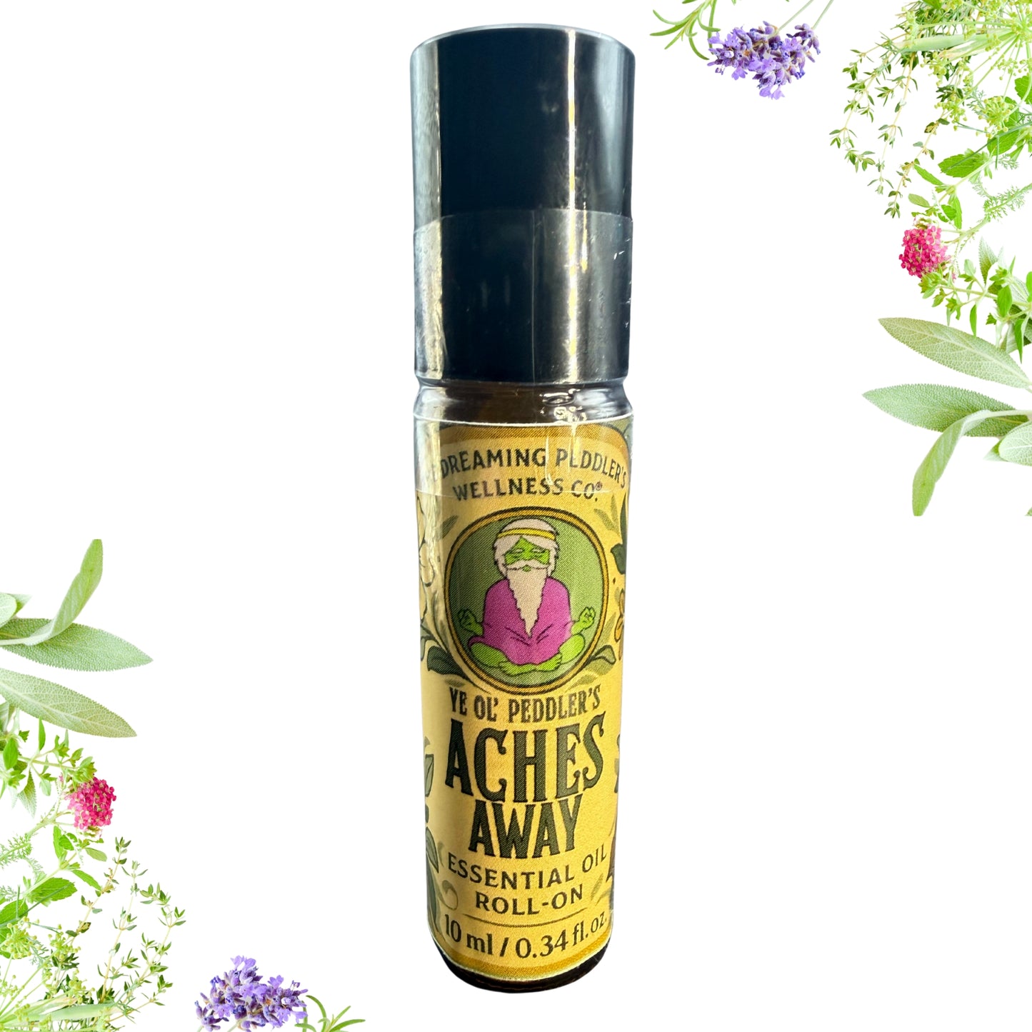 Dreaming Peddler's Wellness Co. Essential Oil Blends | Roll-Ons | Ye Ol' Peddler's Aches Away | 10ml