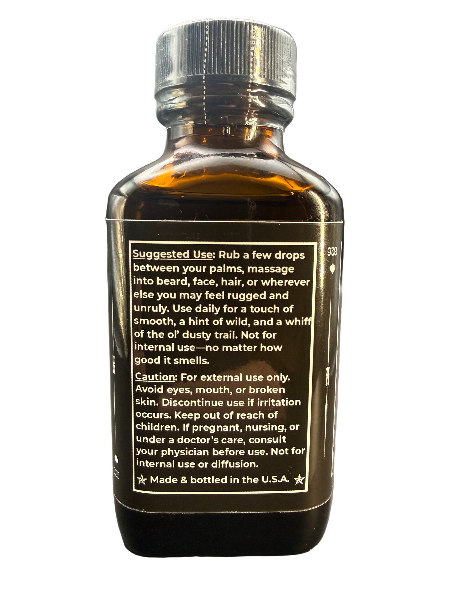 Dreaming Peddler's Wellness Co. Essential Oil Blends | Ye Ol' Peddler's Herb Tonic Beard Oil & Hair Salve | 3oz/90ml | Back