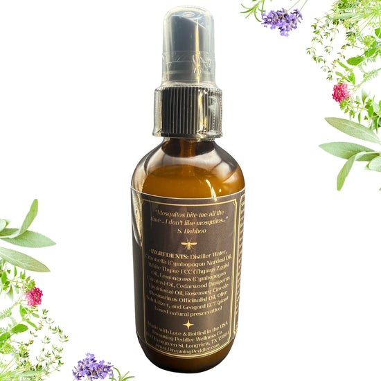 Dreaming Peddler's Wellness Co. Essential Oil Plant-Based Insect Repellent & Outdoor Spray | Babboo's Gentle Bug Beater | 4oz. | BACK