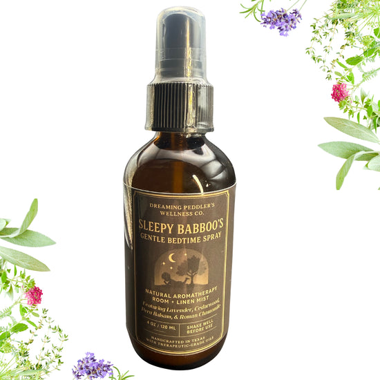 Dreaming Peddler's Wellness Co. Essential Oil Room & Linen Mists | Sleepy Babboo's Gentle Bedtime | 4oz.
