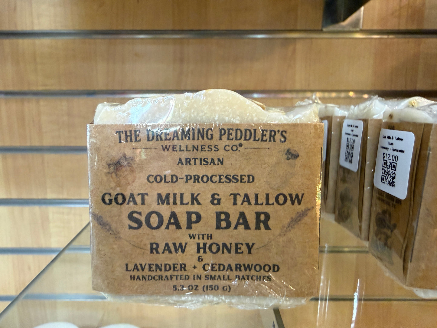 Goat Milk and Tallow Soap Bar - Raw Honey, Lavender and Cedarwood