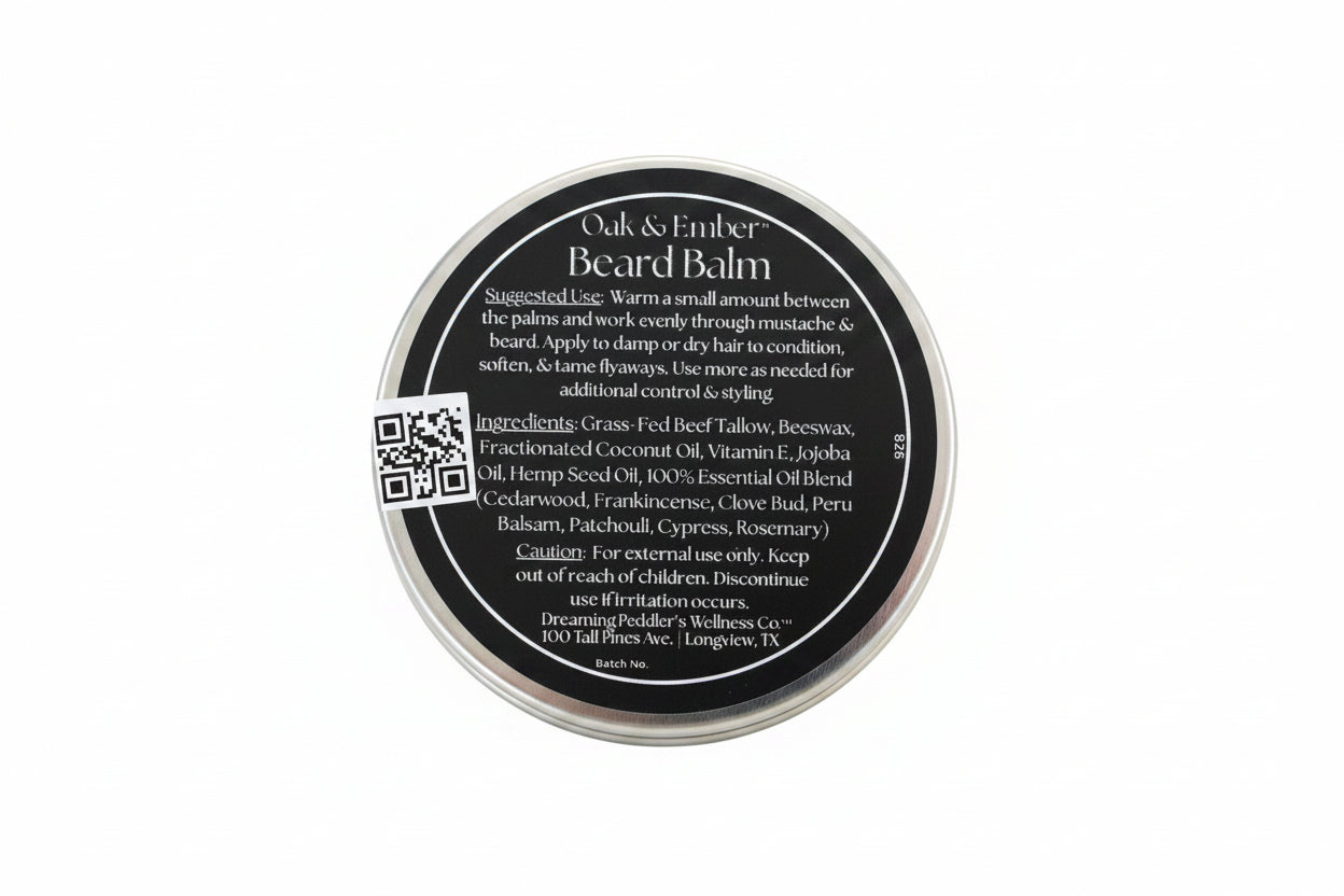 Oak & Ember Beard Balm | Dreaming Peddler's Wellness Co.