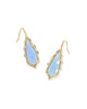 Kendra Scott  - Adriana Scallop Frame Drop Earrings Sky Blue Iridescent Abalone- Gold