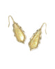 Kendra Scott  - Adriana Scallop Frame Drop Earrings Yellow Iridescent Abalone- Gold