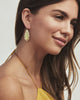 Kendra Scott  - Adriana Scallop Frame Drop Earrings Yellow Iridescent Abalone- Gold