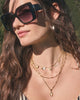 Kendra Scott- Adriana Scallop Frame Multi Strand Necklace Natural Mother of Pearl- Gold