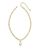 Kendra Scott- Adriana Scallop Frame Multi Strand Necklace Natural Mother of Pearl- Gold