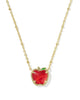 Kendra Scott- Apple Short Pendant Necklace Red Illusion - Gold