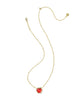 Kendra Scott- Apple Short Pendant Necklace Red Illusion - Gold