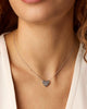 Kendra Scott  - Ari Heart Pendant Necklace Platinum Drusy - Rhodium