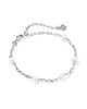 Kendra Scott  - Ashton Chain Bracelet Freshwater Cultured Pearl - Rhodium