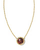 Kendra Scott  - Basketball Pendant Necklace - Gold and Orange Goldstone