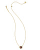 Kendra Scott  - Basketball Pendant Necklace - Gold and Orange Goldstone