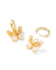 Kendra Scott  - Bianca Butterfly Huggie Earrings White Iridescent Crystal Mix- Gold