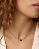 Kendra Scott  - Cailin Pendant Necklace Red Crystal (January)- Gold