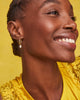 Kendra Scott  - Cailin Single Stone Huggie White Crystal - Gold Earrings