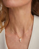 Kendra Scott- Cross Pendant White Lab Grown Opal Necklace- Gold