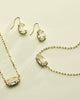 Kendra Scott  - Lee Luxe Drop Earring White CZ- Gold