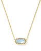 Kendra Scott  - Elisa Necklace Light Blue Illusion- Gold