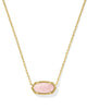 Kendra Scott  - Elisa Necklace Rose Quartz- Gold