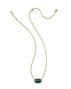 Kendra Scott  - Elisa Necklace Riveted Short Green Malachite- Gold