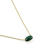 Kendra Scott  - Elisa Necklace Riveted Short Green Malachite- Gold